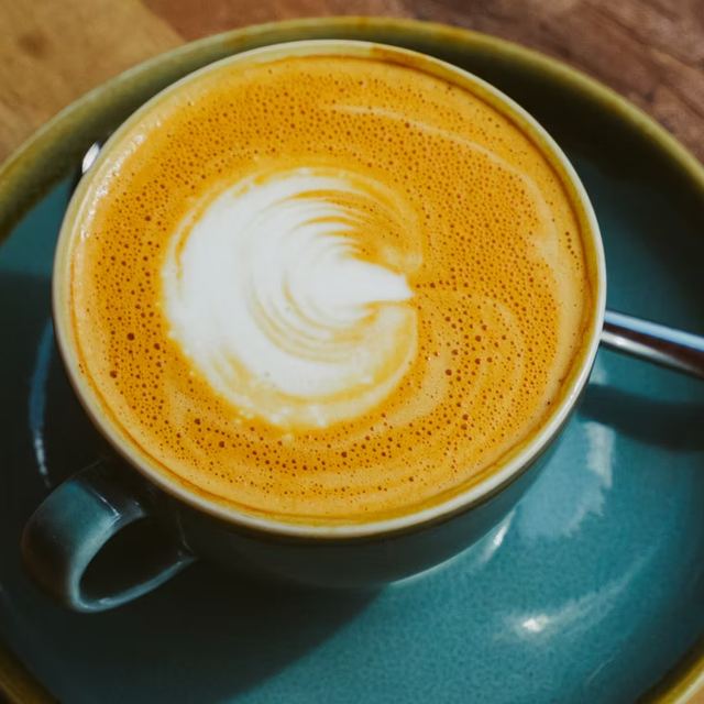 Flat white at Dean Village Coffee House in Edinburgh